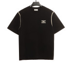 Celine contrasting lines black and white logo short-sleeved shirt 1902 T-Shirts