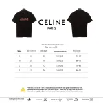  Celine hot rhinestone letter short-sleeved shirt Black T-Shirts