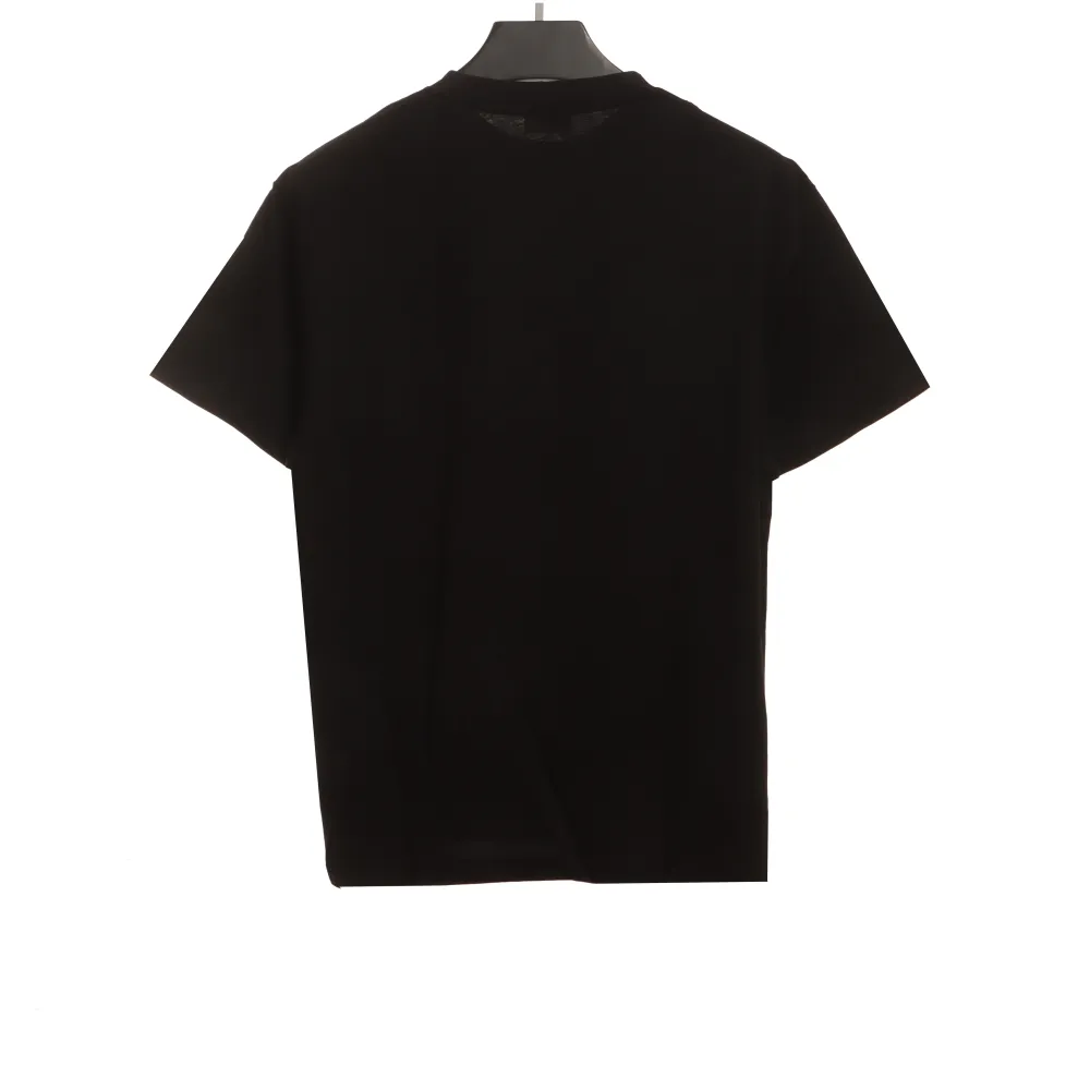 Celine hot rhinestone letter short-sleeved shirt Black T-Shirts