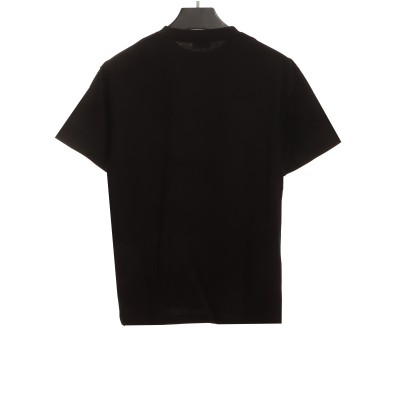 Celine hot rhinestone letter short-sleeved shirt Black T-Shirts 02