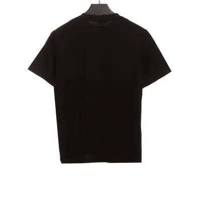 Celine hot rhinestone letter short-sleeved shirt Black T-Shirts 02