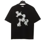  Celine joint-branded printed puppy short-sleeved shirt black T-Shirts