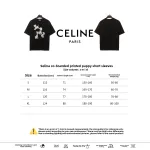  Celine joint-branded printed puppy short-sleeved shirt black T-Shirts