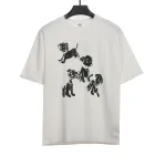  Celine joint-branded printed puppy short-sleeved shirt white T-Shirts