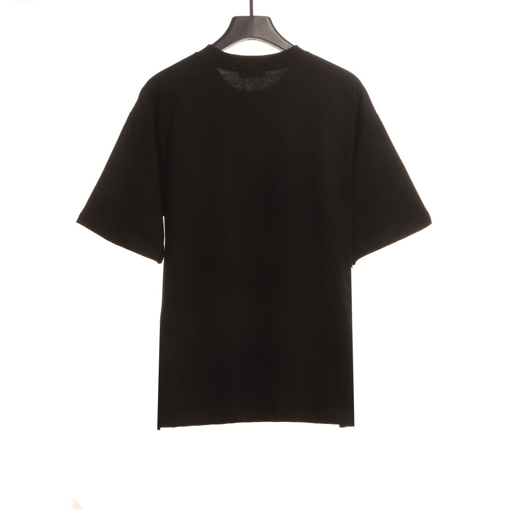 Celine rhinestone print short-sleeved shirt black T-Shirts