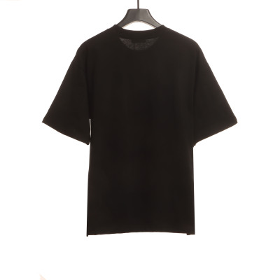 Celine rhinestone print short-sleeved shirt black T-Shirts 02