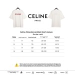 Celine rhinestone print short-sleeved shirt white T-Shirts