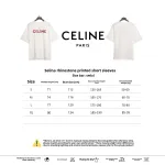  Celine rhinestone print short-sleeved shirt white T-Shirts