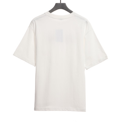 Celine rhinestone print short-sleeved shirt white T-Shirts 02