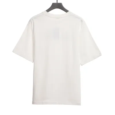 Celine rhinestone print short-sleeved shirt white T-Shirts 02