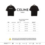 Celine rivet letter short-sleeved shirt black T-Shirts