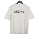 Celine rivet letter short-sleeved shirt white T-Shirts