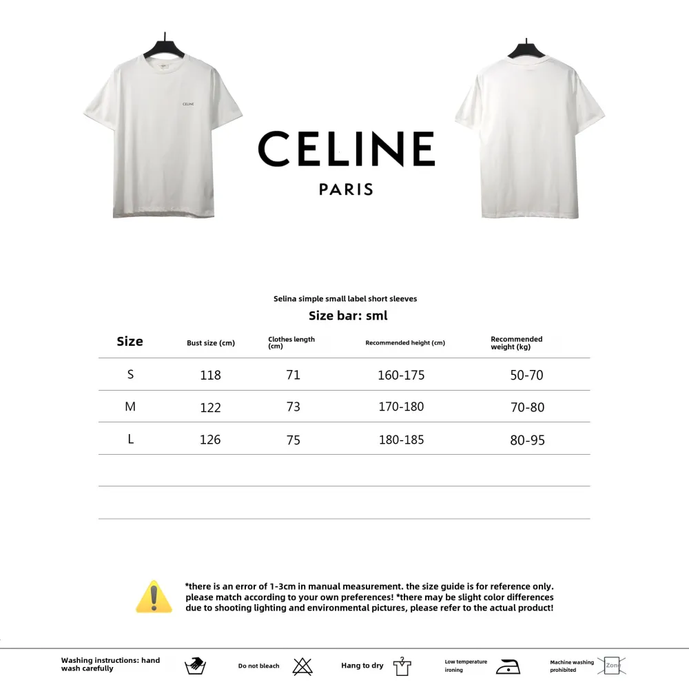  Celine simple small logo short sleeve T-Shirts