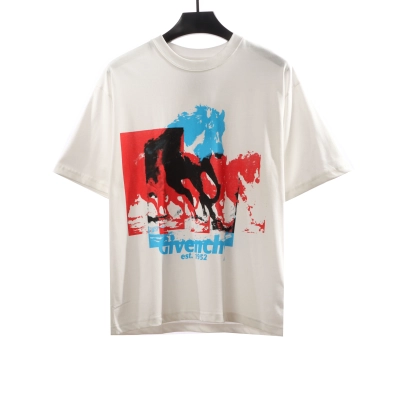 Givenchy 1952 war horse short sleeves white T-Shirts 01