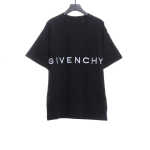 Givenchy 3D embroidery embroidered round neck short sleeves black T-Shirts
