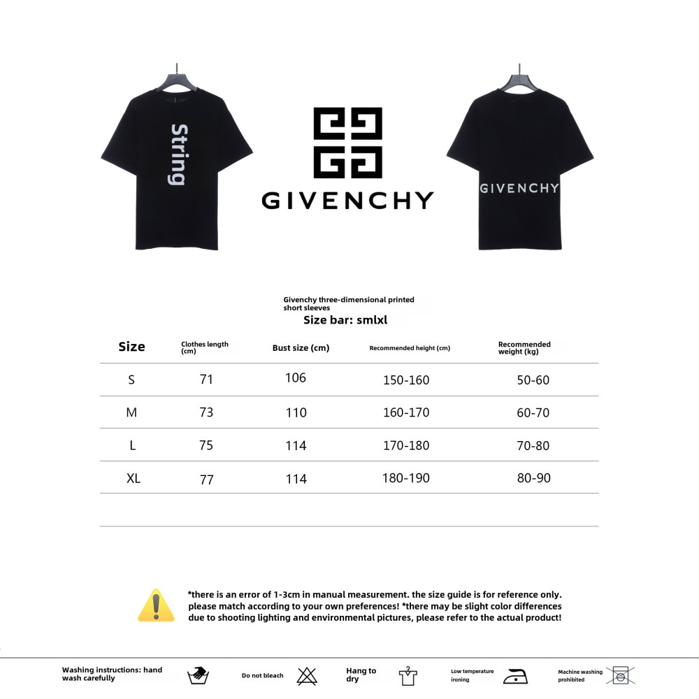Givenchy 3D printed short sleeves black T-Shirts