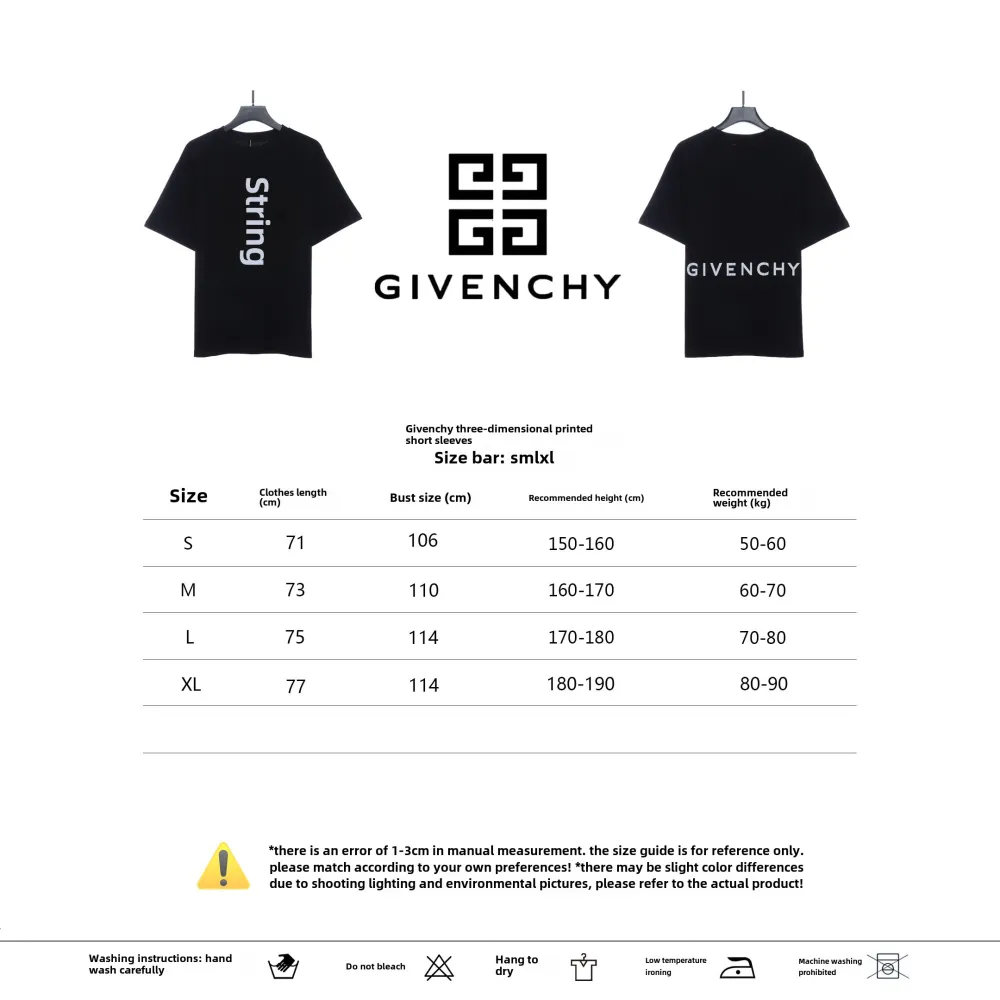 Givenchy 3D printed short sleeves black T-Shirts
