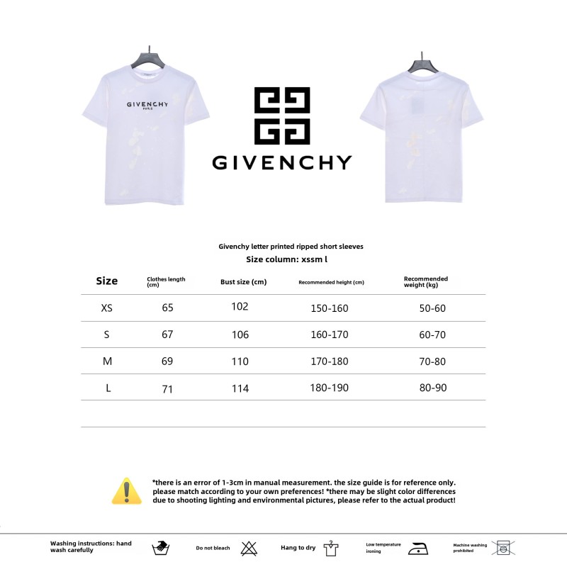 Givenchy 3D printed short sleeves white T-Shirts