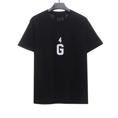  Givenchy 4G big logo short-sleeved black T-Shirts 01