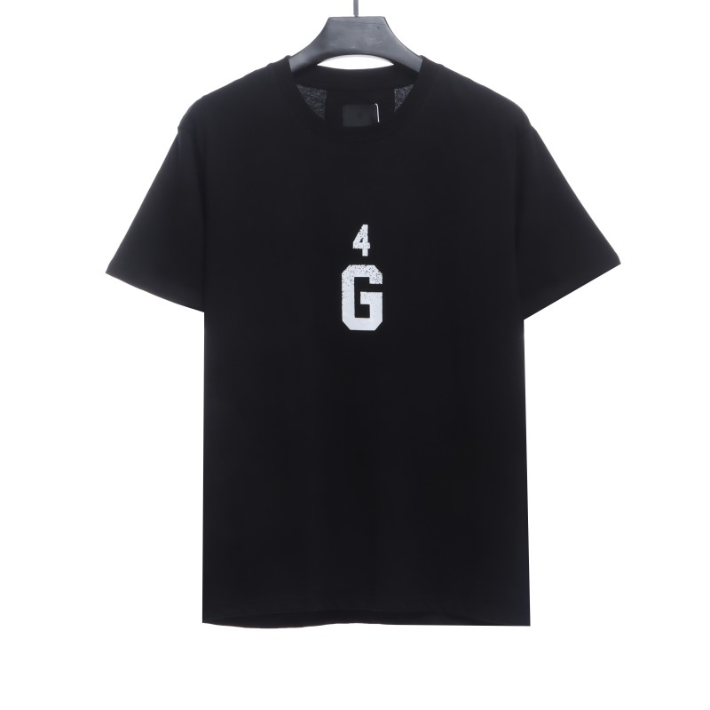  Givenchy 4G big logo short-sleeved black T-Shirts