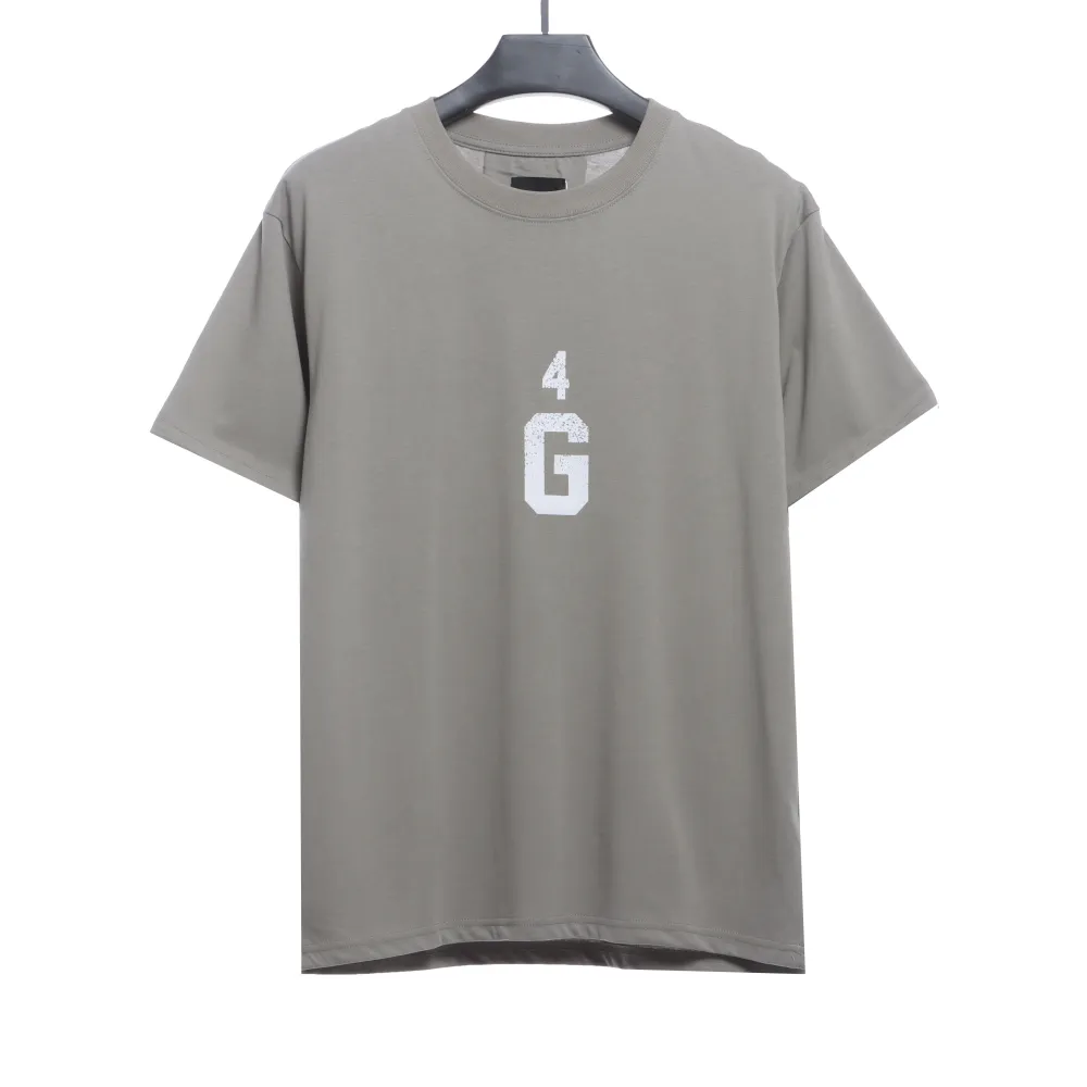  Givenchy 4G big logo short-sleeved gray T-Shirts
