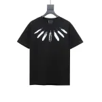 Givenchy collar feather logo short-sleeved T-shirt Black T-Shirts