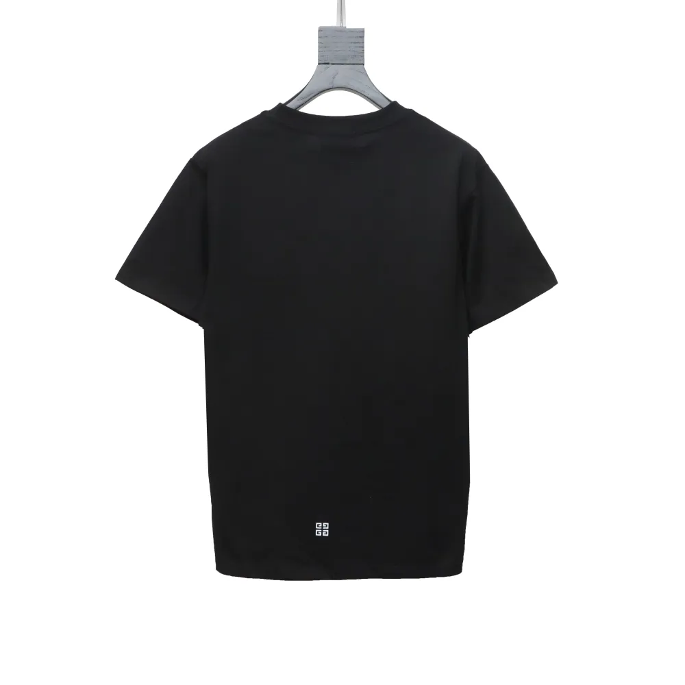 Givenchy collar feather logo short-sleeved T-shirt Black T-Shirts