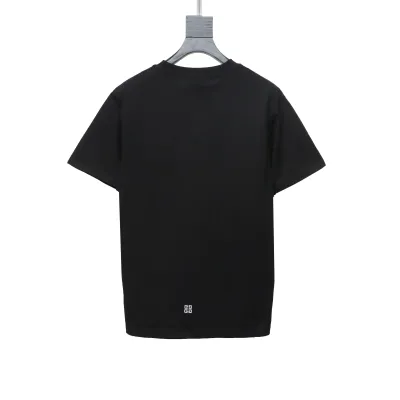 Givenchy collar feather logo short-sleeved T-shirt Black T-Shirts 02