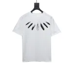  Givenchy collar feather logo short-sleeved T-shirt White T-Shirts