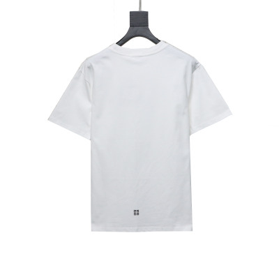 Givenchy collar feather logo short-sleeved T-shirt White T-Shirts 02