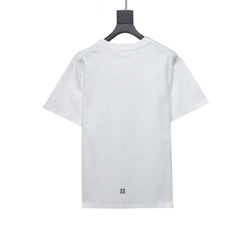  Givenchy collar feather logo short-sleeved T-shirt White T-Shirts