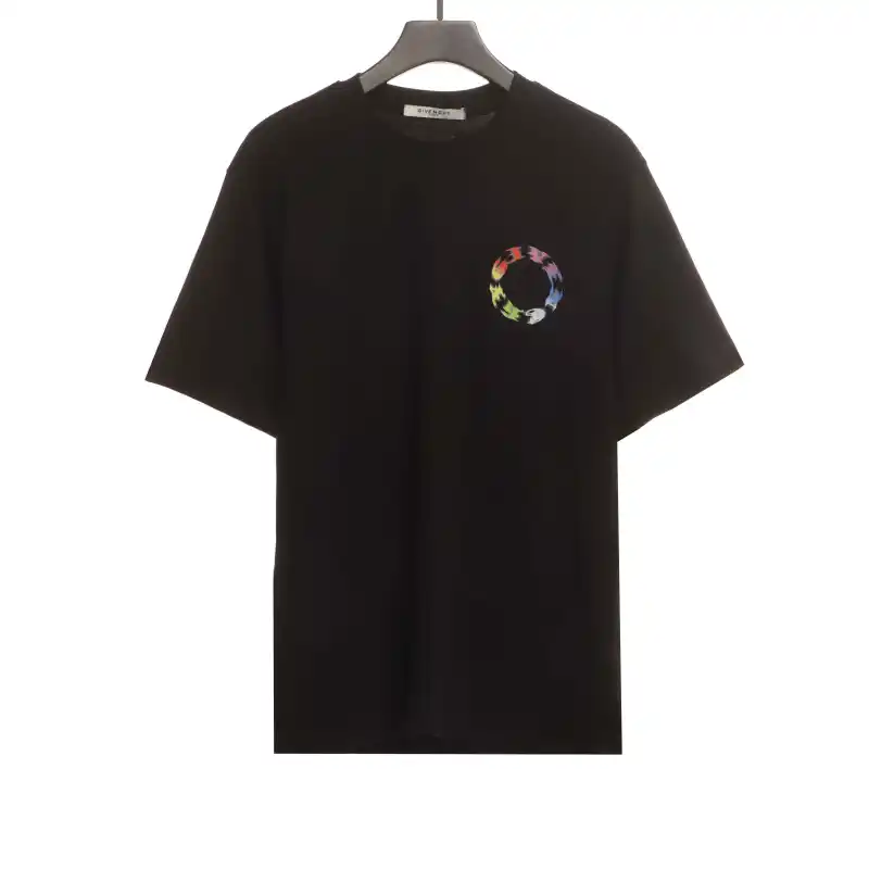  Givenchy colorful Sanskrit LOGO short sleeves T-Shirts