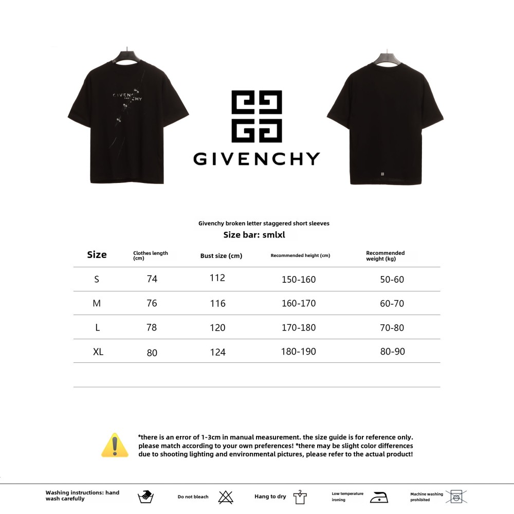 Givenchy damaged letter dislocation short sleeves T-Shirts