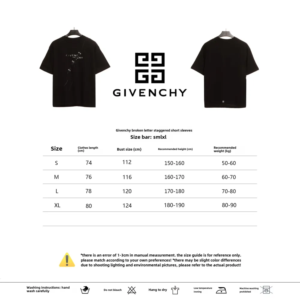 Givenchy damaged letter dislocation short sleeves T-Shirts