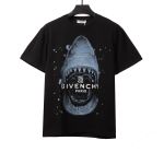 Givenchy diving great white shark print short-sleeved Black T-Shirts
