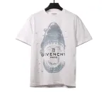  Givenchy diving great white shark print short-sleeved white T-Shirts