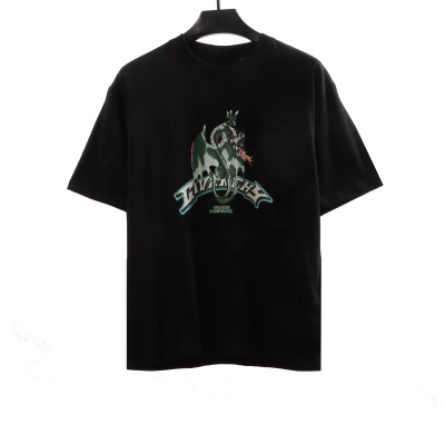 Givenchy Dragon Year Limited cartoon printed short sleeves black T-Shirts 01