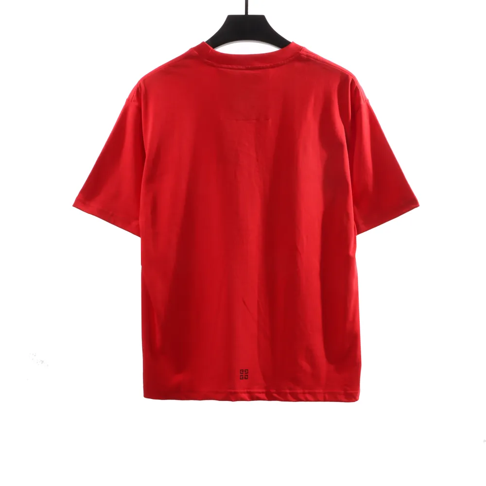 Givenchy Dragon Year Limited cartoon printed short sleeves red T-Shirts
