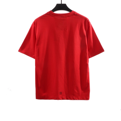 Givenchy Dragon Year Limited cartoon printed short sleeves red T-Shirts 02