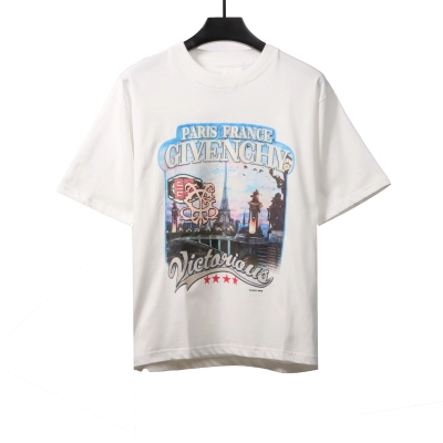 Givenchy Eiffel Tower printed short sleeves T-Shirts 01