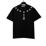 Givenchy five-pointed star necklace pendant embroidered short-sleeved black T-Shirts