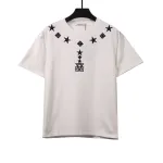  Givenchy five-pointed star necklace pendant embroidered short-sleeved white T-Shirts