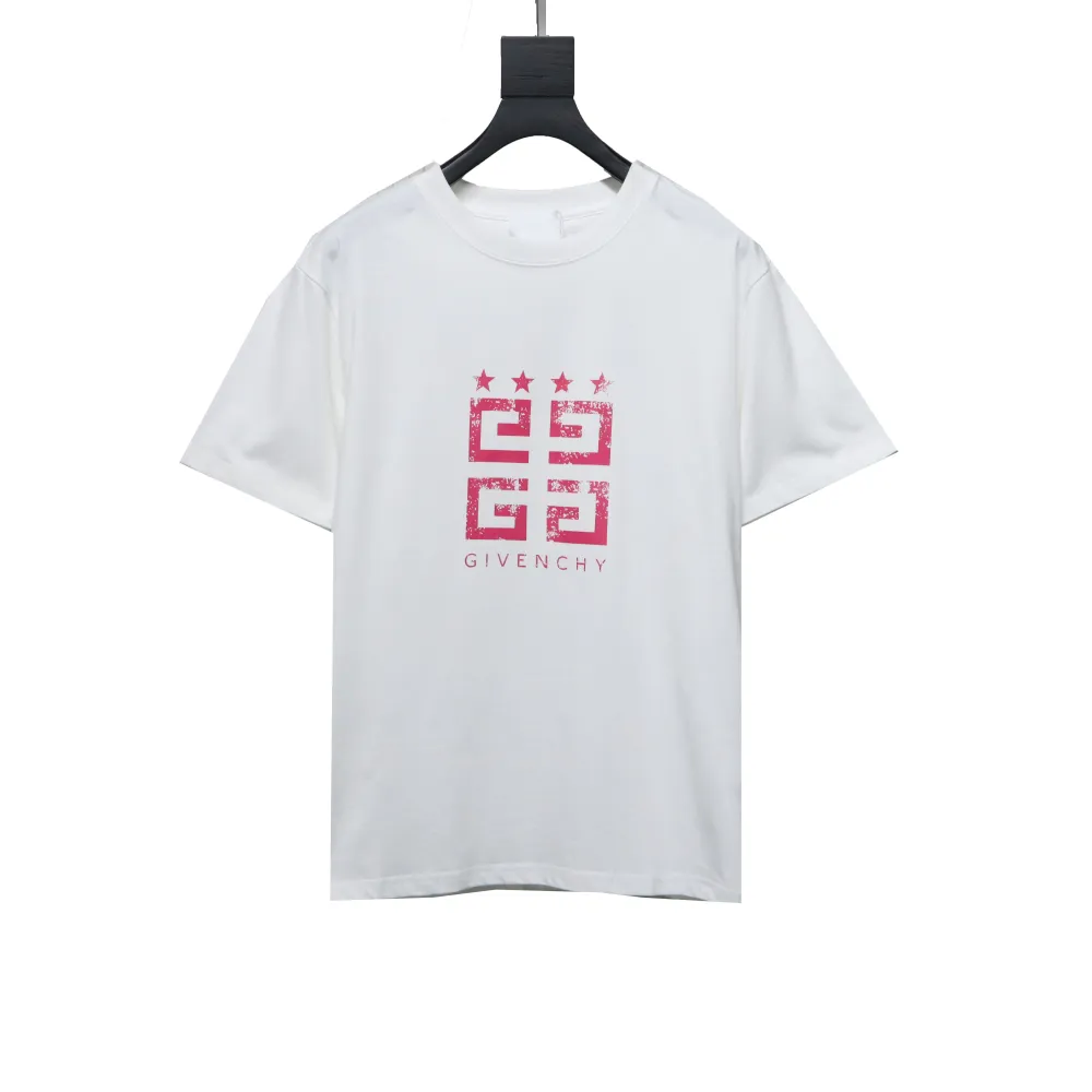 Givenchy five-star distressed print short-sleeved T-shirt White T-Shirts