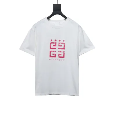 Givenchy five-star distressed print short-sleeved T-shirt White T-Shirts 01