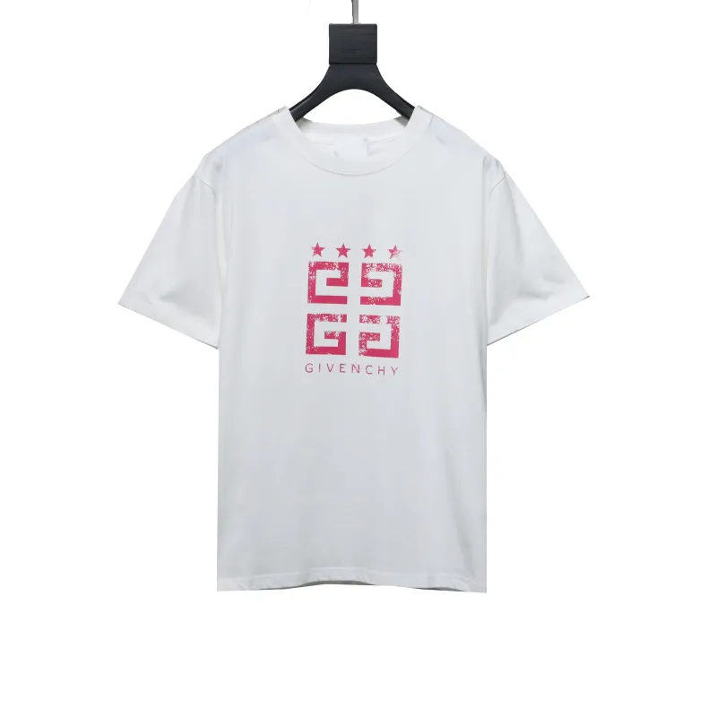 Givenchy five-star distressed print short-sleeved T-shirt White T-Shirts
