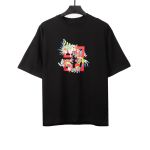 Givenchy floral quartz print short sleeve black T-Shirts