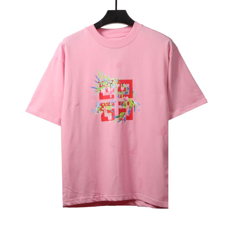 Givenchy floral quartz print short sleeve pink T-Shirts