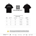  Givenchy hollow letter embroidered short-sleeved black T-Shirts
