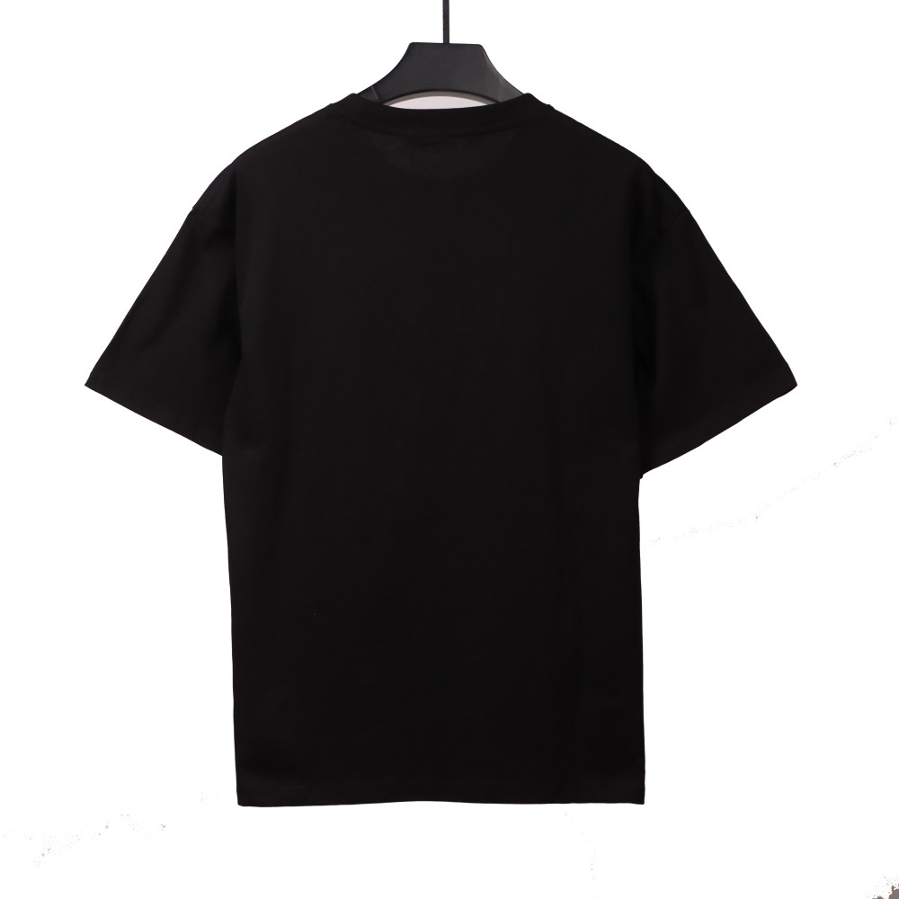  Givenchy hollow letter embroidered short-sleeved black T-Shirts