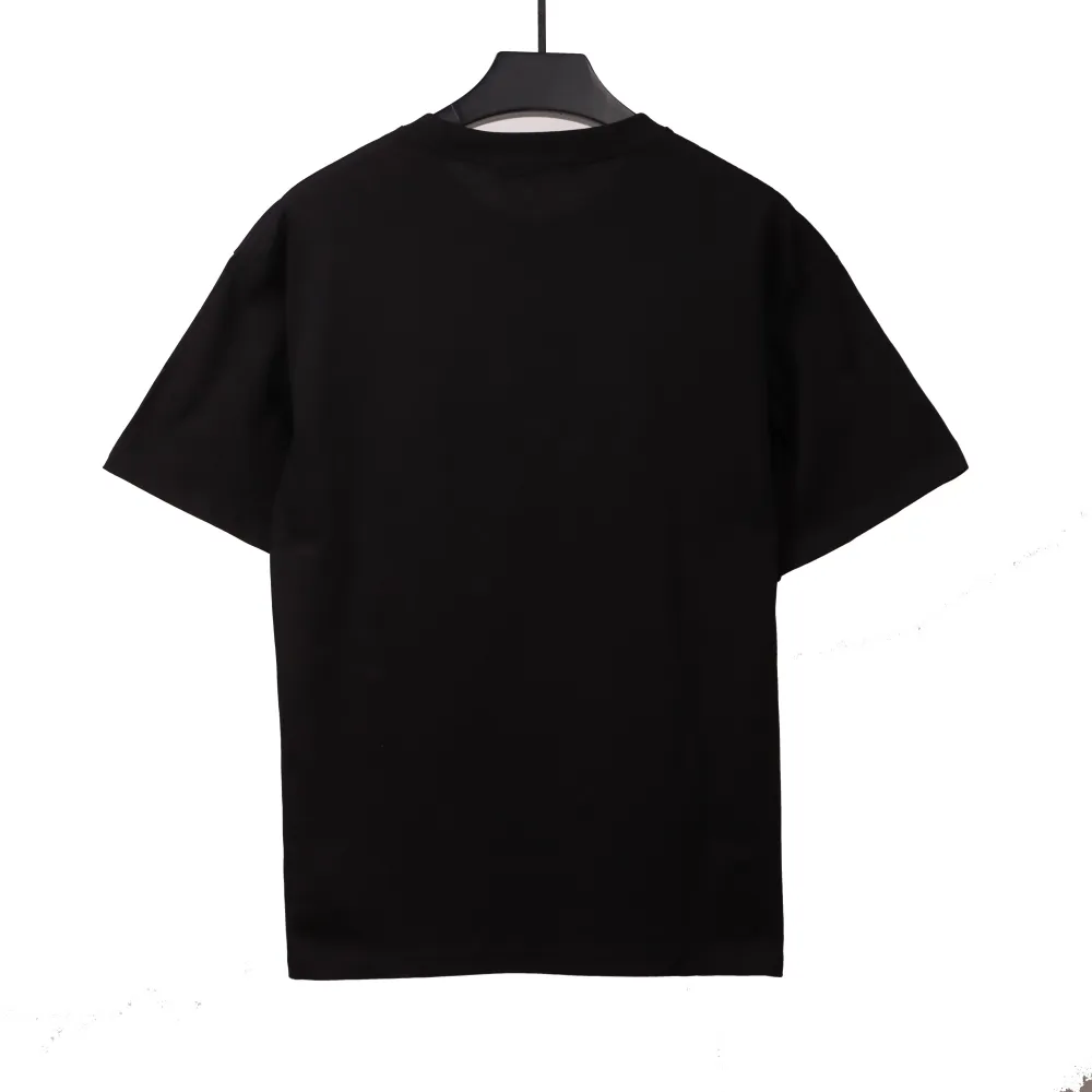  Givenchy hollow letter embroidered short-sleeved black T-Shirts